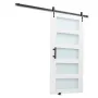 Stalddør, 1067 x 2134 mm, højstyrke MDF-panel og glas, Stalddør