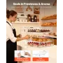 Bakery Display Case, 4-Tier Commercial Countertop Pastry Display Case, Clear Acrylic Bread Box for Kitchen, Party Cake Cabinet w