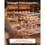 VEVOR Bakery Display Case, 4-Tier Commercial Countertop Pastry Display Case, Clear Acrylic Bread Box for Kitchen, Party Cake Cab