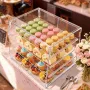 Bakery Display Case, 4-Tier Commercial Countertop Pastry Display Case, Clear Acrylic Bread Box for Kitchen, Party Cake Cabinet w