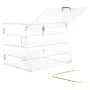 Bakery Display Case, 4-Tier Commercial Countertop Pastry Display Case, Clear Acrylic Bread Box for Kitchen, Party Cake Cabinet w