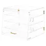 VEVOR Bakery Display Case, 4-Tier Commercial Countertop Pastry Display Case, Clear Acrylic Bread Box for Kitchen, Party Cake Cab