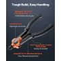 Rivet Nut Tool Kit, 340 mm Two-Handed Rivnut Tool Kit, with 7 Mandrels and 70 Nuts, Metric and SAE Size M6, M8, M10, 10-24, 1/4-