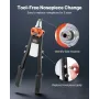 VEVOR Pop Rivet Gun Kit, with 230 Blind Rivets, Two-Handed Riveter with 5 Interchangeable Nosepieces, 5 Drill Bits, and a Carryi