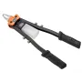 Pop Rivet Gun Kit, with 230 Blind Rivets, Two-Handed Riveter with 5 Interchangeable Nosepieces, 5 Drill Bits, and a Carrying Cas