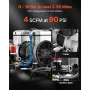 VEVOR 30L Air Compressor, 1.5KW 113L/min at 6.2 Bar Air Compressors, Max 10 Bar Pressure Oil-Free Compressor Tank for Auto Repai