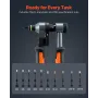 Rivet Nut Tool Kit, 210 mm Ratchet Rivnut Tool Kit, with 10 Mandrels and 100 Nuts, Metric and SAE Size M5, M6, M8, M10, M12, 8-3