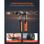 Rivet Nut Tool Kit, 210 mm Ratchet Rivnut Tool Kit, with 10 Mandrels and 100 Nuts, Metric and SAE Size M5, M6, M8, M10, M12, 8-3