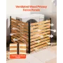 Wooden Privacy Fence, 1219 x 1244 x 1219 mm Air Conditioner Fence, 2 Panel Solid Outdoor Wood Privacy Screen with Metal Stakes, 
