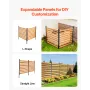 VEVOR Wooden Privacy Fence, 1219 x 1244 x 1219 mm Air Conditioner Fence, 2 Panel Solid Outdoor Wood Privacy Screen with Metal St