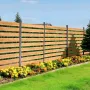 Wooden Privacy Fence, 1219 x 1244 x 1219 mm Air Conditioner Fence, 2 Panel Solid Outdoor Wood Privacy Screen with Metal Stakes, 