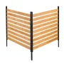 VEVOR Wooden Privacy Fence, 1219 x 1244 x 1219 mm Air Conditioner Fence, 2 Panel Solid Outdoor Wood Privacy Screen with Metal St