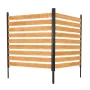 Wooden Privacy Fence, 1219 x 1244 x 1219 mm Air Conditioner Fence, 2 Panel Solid Outdoor Wood Privacy Screen with Metal Stakes, 