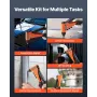 VEVOR Pop Rivet Gun Kit, with 200 Blind Rivets, Heavy Duty Single Hand Riveter with 4 Interchangeable Nosepieces, 4 Drill Bits, 