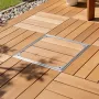 Manhole Cover with Frame, 400 x 400mm Invisible Recessed Septic Tank Access Covers, Aluminum Alloy Embedded Drain Channel Inspec