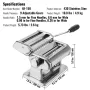 Pasta Maker Machine, 9 Justerbare tykkelsesindstillinger Nudler