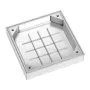Manhole Cover with Frame, 300 x 300mm Invisible Recessed Septic Tank Access Covers, Aluminum Alloy Embedded Drain Channel Inspec