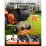 VEVOR Tow Behind Lawn Spreader, 3m Spreading Width, Garden & Lawn Spreader with Universal Hitch, 38.6kg Capacity & 10 in All-Ter