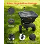 VEVOR Tow Behind Lawn Spreader, 3m Spreading Width, Garden & Lawn Spreader with Universal Hitch, 38.6kg Capacity & 10 in All-Ter