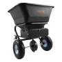 VEVOR Tow Behind Lawn Spreader, 3m Spreading Width, Garden & Lawn Spreader with Universal Hitch, 38.6kg Capacity & 10 in All-Ter