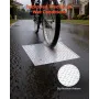Manhole Cover with Frame, 500 x 500mm Square Septic Tank Lid with Base, Heavy-Duty Slip-Resistant Carbon Steel Drain Channel Ins