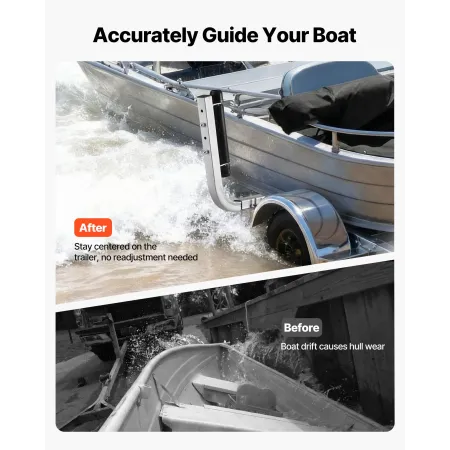 Boat Trailer Guides, 470 mm/520 mm Height Adjustable Trailers Guide, 2PCS Thickened High-Duty Steel Trailer Guide-Ons with Smoot
