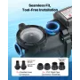 Pool Pump, 400W, 11,100 L/H Max Flow Single Speed Swimming Pool Pump, AC 220-240V, 3450 RPM, 10 m Max Head, with 24-Hour Timer &
