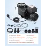 Pool Pump, 400W, 11,100 L/H Max Flow Single Speed Swimming Pool Pump, AC 220-240V, 3450 RPM, 10 m Max Head, with 24-Hour Timer &
