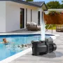 Pool Pump, 400W, 11,100 L/H Max Flow Single Speed Swimming Pool Pump, AC 220-240V, 3450 RPM, 10 m Max Head, with 24-Hour Timer &