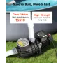 Above Ground Pool Pump, 250W, 11,700 L/H Max Flow Single Speed Swimming Pool Pump, AC 220-240V, 2850 RPM, 8 m Max Head Lift, wit
