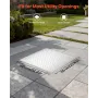 Manhole Cover with Frame, 600 x 600mm Square Septic Tank Lid with Base, Heavy-Duty Slip-Resistant Carbon Steel Drain Channel Ins