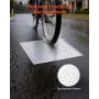 Manhole Cover with Frame, 600 x 600mm Square Septic Tank Lid with Base, Heavy-Duty Slip-Resistant Carbon Steel Drain Channel Ins