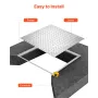Manhole Cover with Frame, 600 x 600mm Square Septic Tank Lid with Base, Heavy-Duty Slip-Resistant Carbon Steel Drain Channel Ins