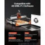 CNC Router Machine, 500W Spindle, 3-Axis Wood Engraving Milling Machine, with Dual Linear Rails and Ball Screw, 400 x 400 x 95 m