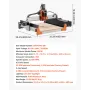CNC Router Machine, 500W Spindle, 3-Axis Wood Engraving Milling Machine, with Dual Linear Rails and Ball Screw, 400 x 400 x 95 m