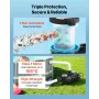 Pool Pump, 550W, 14,000 L/H Max Flow Single Speed Swimming Pool Pump, AC 220-240V, 3450 RPM, 12 m Max Head, with 24-Hour Timer &