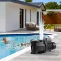 Pool Pump, 550W, 14,000 L/H Max Flow Single Speed Swimming Pool Pump, AC 220-240V, 3450 RPM, 12 m Max Head, with 24-Hour Timer &