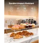 Bakery Display Case, 2-Tier Commercial Countertop Pastry Display Case, Clear Acrylic Bread Box for Kitchen, Party Cake Cabinet w