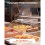 Bakery Display Case, 2-Tier Commercial Countertop Pastry Display Case, Clear Acrylic Bread Box for Kitchen, Party Cake Cabinet w
