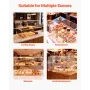 Bakery Display Case, 2-Tier Commercial Countertop Pastry Display Case, Clear Acrylic Bread Box for Kitchen, Party Cake Cabinet w