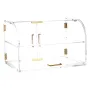 Bakery Display Case, 2-Tier Commercial Countertop Pastry Display Case, Clear Acrylic Bread Box for Kitchen, Party Cake Cabinet w