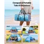 VEVOR Beach Tent Sun Shelter for 8 Person, UPF 50+ Protection, Portable Sun Shade Canopy with Carrying Bag & Sand Pockets, Light