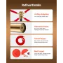 Stanchion Post, 6 Pcs Crowd Control Barrier Set with Red Carpet, 4 Red Velvet Ropes, Stainless Steel Gold Stanchion Post Queue w