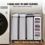 Laundry Sorter Cart 4 Section, Laundry Hamper with Heavy Duty Lockable Wheels and 4 Removable Bags, Rolling Laundry Basket Sorte
