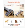 Wood Pet Stairs, 4-Step Dog Stairs for Beds, Sofa & Cars, 68 kg Load Capacity, Floded Flat Design, Stable & Sturdy Cat & Dog Ste