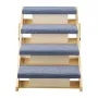 Wood Pet Stairs, 4-Step Dog Stairs for Beds, Sofa & Cars, 68 kg Load Capacity, Floded Flat Design, Stable & Sturdy Cat & Dog Ste