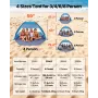 VEVOR Beach Tent Sun Shelter for 4 Person, UPF 50+ Protection, Portable Sun Shade Canopy with Carrying Bag & Sand Pockets, Light