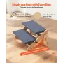 VEVOR Wood Pet Stairs, 2-Step Dog Stairs for Beds, Sofa & Cars, 50 kg Load Capacity, Floded Flat Design, Stable & Sturdy Cat & D