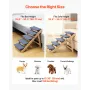VEVOR Wood Pet Stairs, 5-Step Dog Stairs for Beds, Sofa & Cars, 68 kg Load Capacity, Floded Flat Design, Stable & Sturdy Cat & D