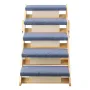 Wood Pet Stairs, 5-Step Dog Stairs for Beds, Sofa & Cars, 68 kg Load Capacity, Floded Flat Design, Stable & Sturdy Cat & Dog Ste